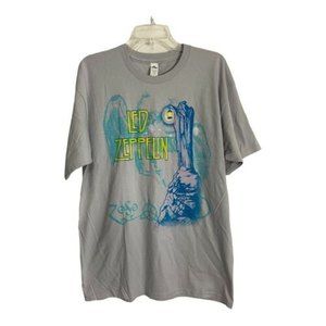 Vintage Led Zeppelin Gray Rock Band Tee Size Large Stairway to Heaven Deadstock